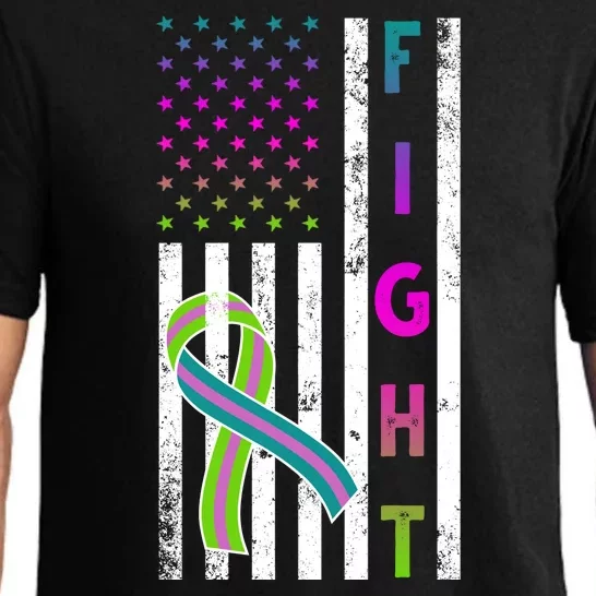 Fight Metastatic Breast Cancer American Flag Pajama Set