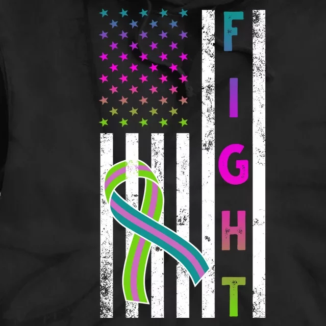 Fight Metastatic Breast Cancer American Flag Tie Dye Hoodie