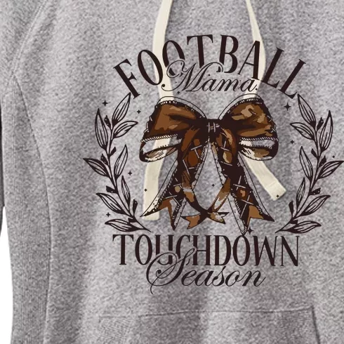 Football Mama Bow Fall Coquette Bow Women's Fleece Hoodie