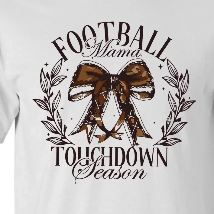 Football Mama Bow Fall Coquette Bow Tall T-Shirt