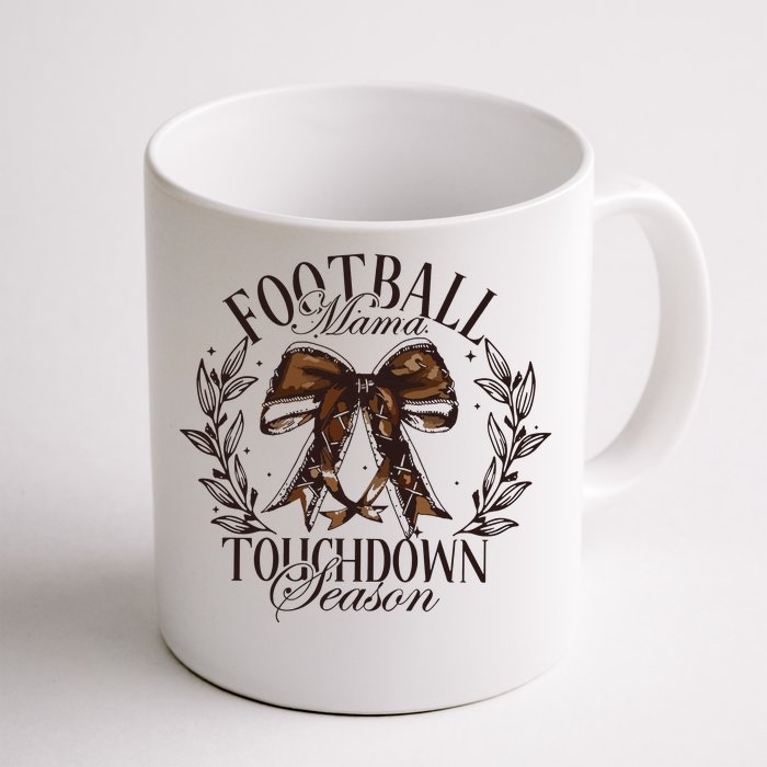 Football Mama Bow Fall Coquette Bow Front & Back Coffee Mug