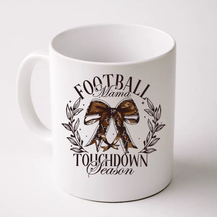 Football Mama Bow Fall Coquette Bow Front & Back Coffee Mug