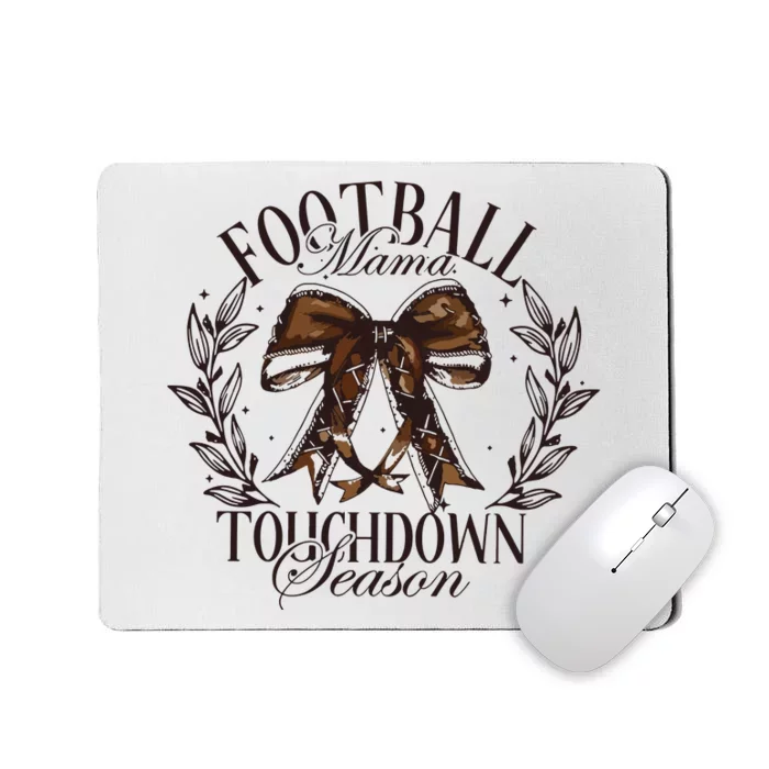 Football Mama Bow Fall Coquette Bow Mousepad