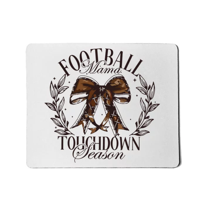 Football Mama Bow Fall Coquette Bow Mousepad