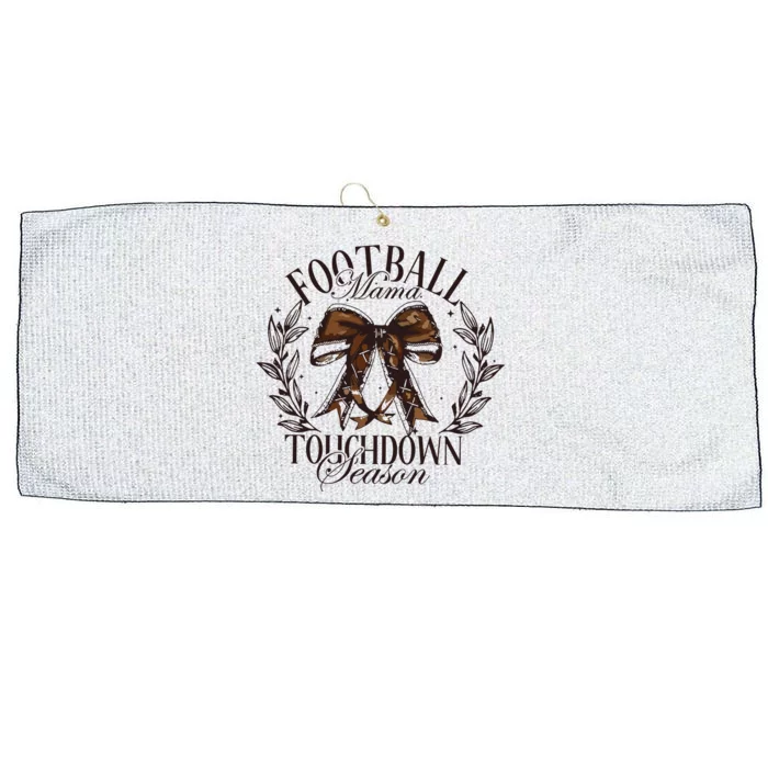 Football Mama Bow Fall Coquette Bow Large Microfiber Waffle Golf Towel