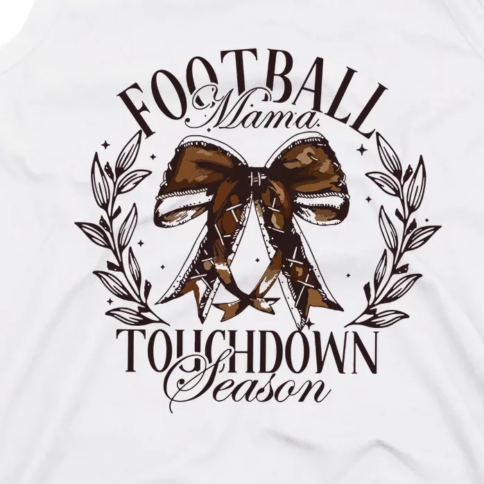 Football Mama Bow Fall Coquette Bow Tank Top