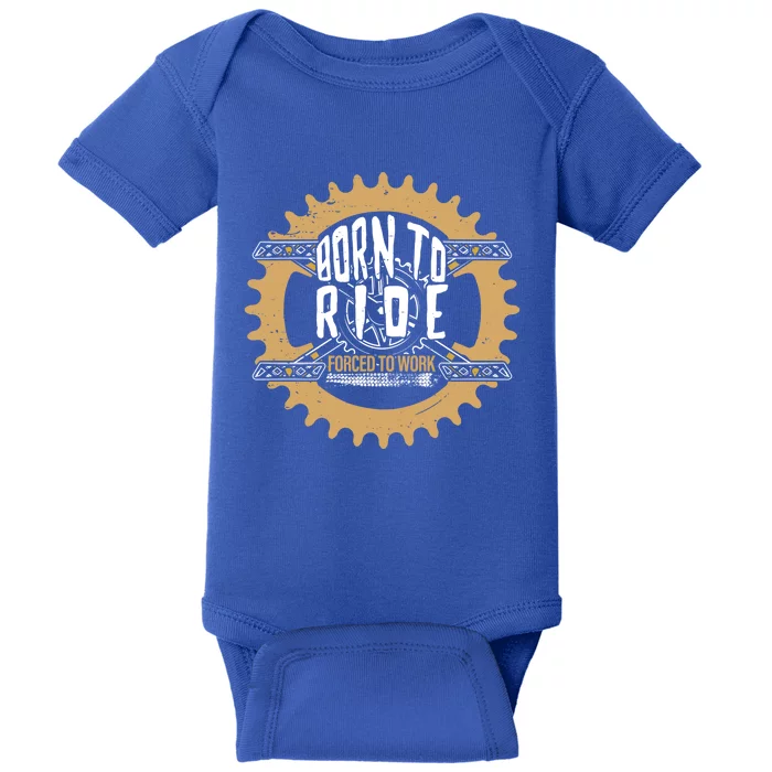 Funny Mountain Bike Biking Mtb Dirt Trail Moto Clothing Idea Funny Gift Baby Bodysuit