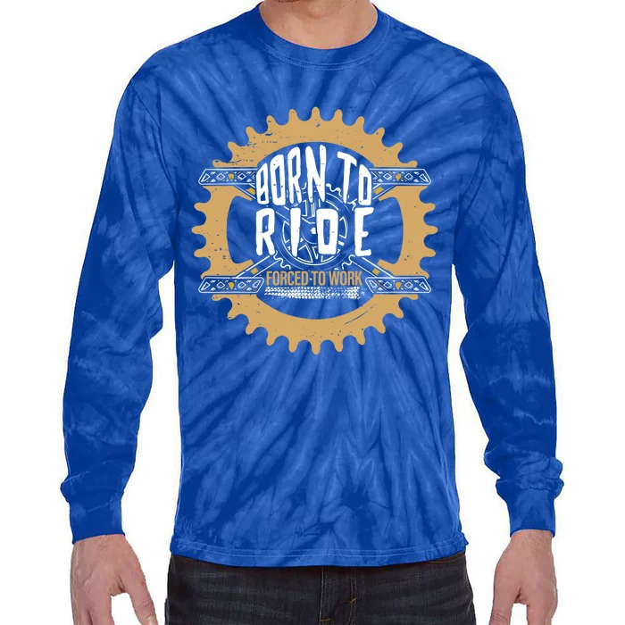 Funny Mountain Bike Biking Mtb Dirt Trail Moto Clothing Idea Funny Gift Tie-Dye Long Sleeve Shirt