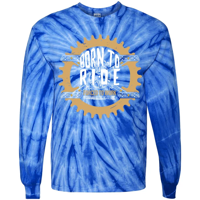 Funny Mountain Bike Biking Mtb Dirt Trail Moto Clothing Idea Funny Gift Tie-Dye Long Sleeve Shirt