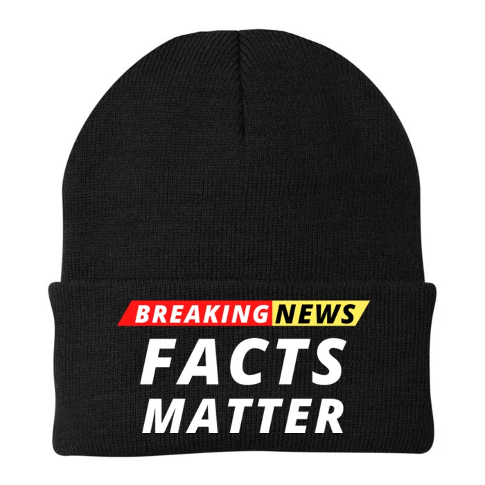 Facts Matter Breaking News, Funny Breaking News, Men & Women Knit Cap Winter Beanie