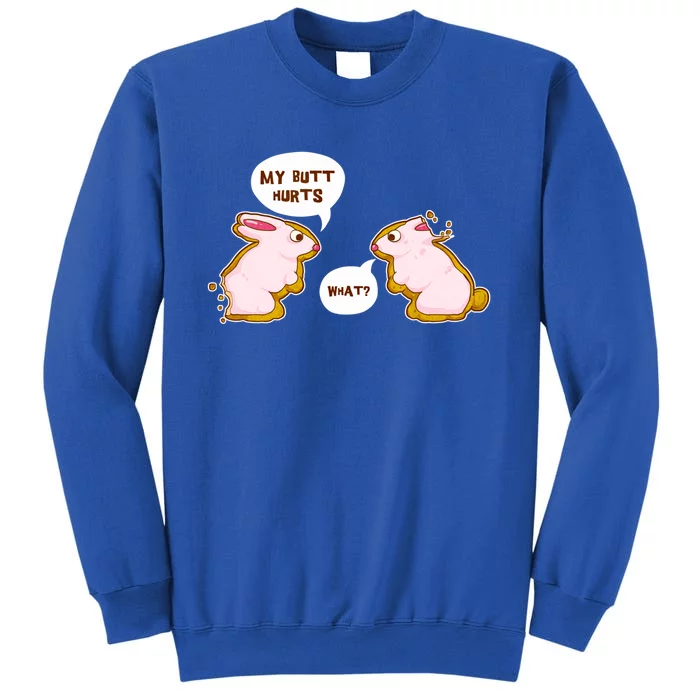 Funny My Butt Hurts Chocolate Bite Rabbit Easter Candy Bunny Gift Sweatshirt