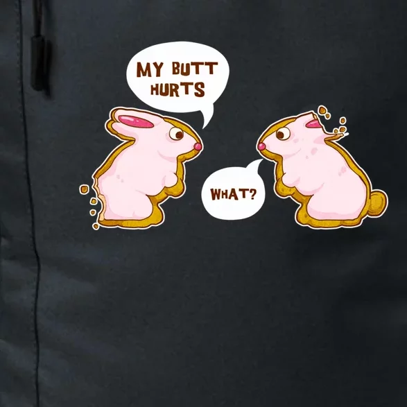 Funny My Butt Hurts Chocolate Bite Rabbit Easter Candy Bunny Gift Daily Commute Backpack