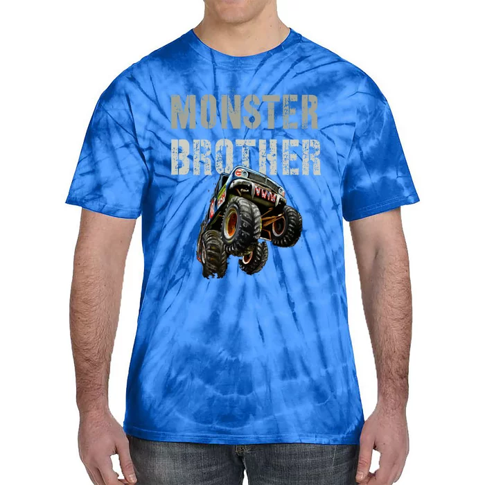 Funny Monster Brother Cool Truck Birthday Bro Son Matching Gift Tie-Dye T-Shirt