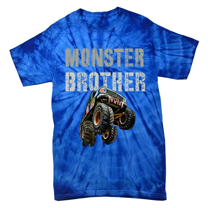 Funny Monster Brother Cool Truck Birthday Bro Son Matching Gift Tie-Dye T-Shirt