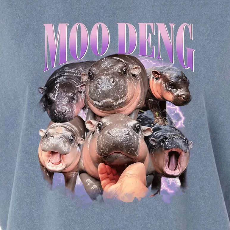 Funny Moodeng Baby Pygmy Hippo Cute Zoo For Family Moo Deng Lovers Garment-Dyed Women's Muscle Tee