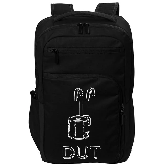 Funny Marching Band Drum Line DUT Snare Drummer Impact Tech Backpack