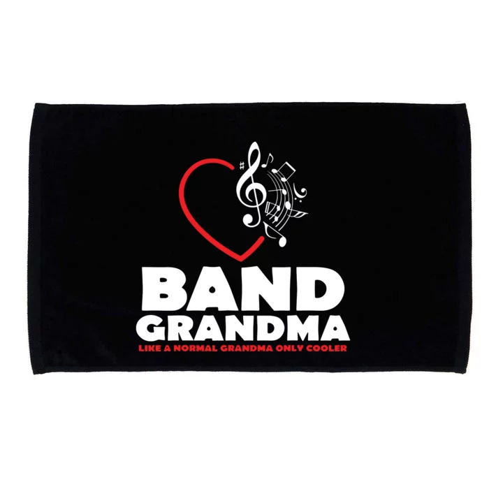 Funny Marching Band Grandma Music Lover Percussion Mom Gift Microfiber Hand Towel