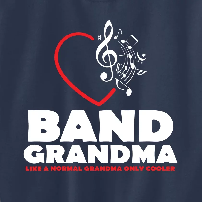 Funny Marching Band Grandma Music Lover Percussion Mom Gift Kids Sweatshirt