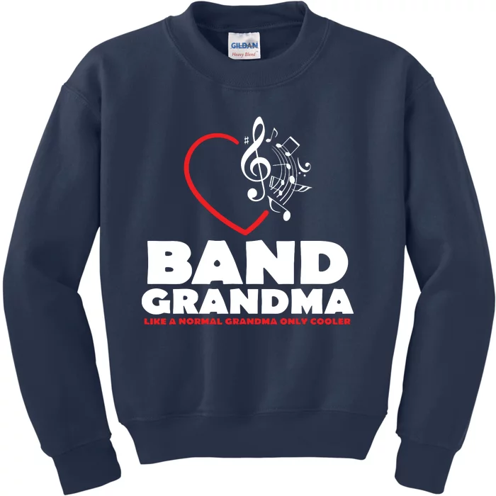 Funny Marching Band Grandma Music Lover Percussion Mom Gift Kids Sweatshirt