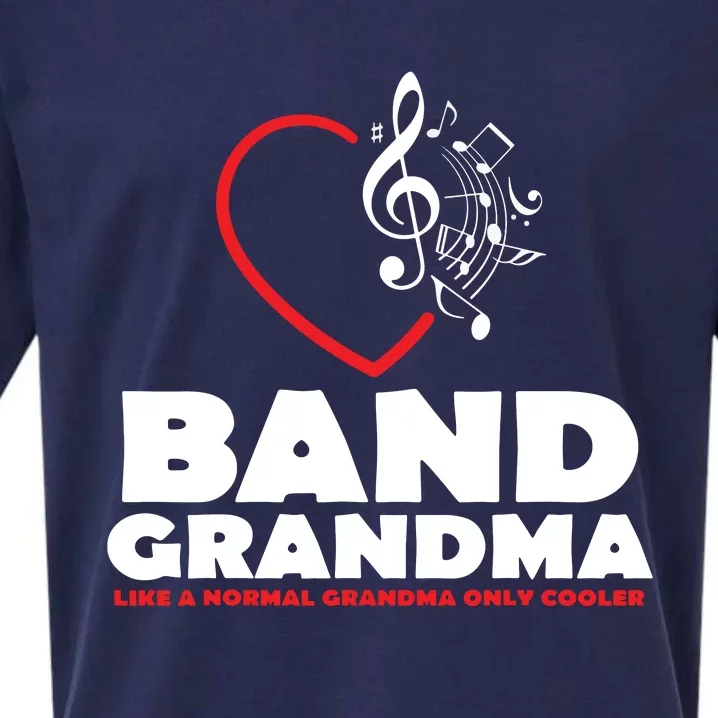 Funny Marching Band Grandma Music Lover Percussion Mom Gift Sueded Cloud Jersey T-Shirt