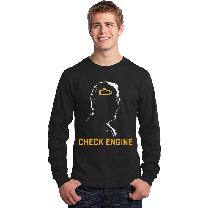 Funny Meme Biden Check Engine Light Anti Biden Long Sleeve Shirt