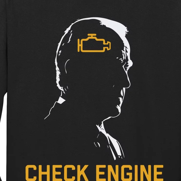 Funny Meme Biden Check Engine Light Anti Biden Long Sleeve Shirt