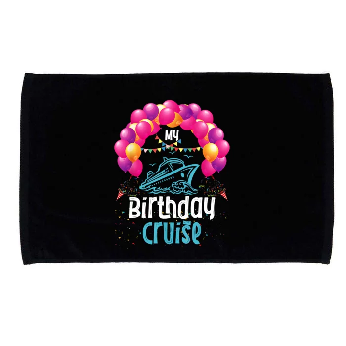 Festive My Birthday Cruise Ship Party Anniversary Microfiber Hand Towel