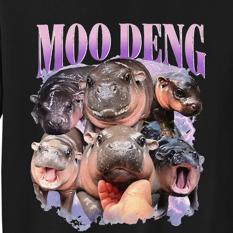 Funny Moodeng Baby Pygmy Hippo Cute Zoo For Family Tall Sweatshirt