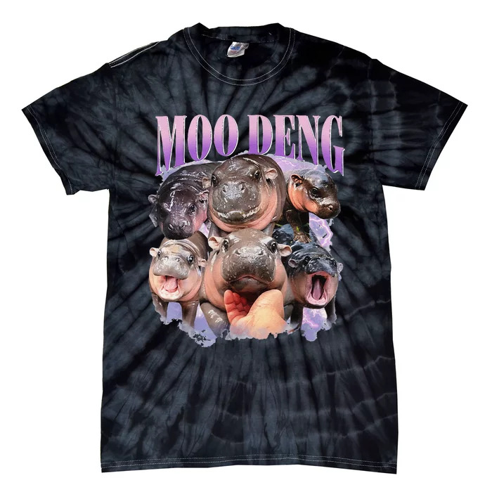 Funny Moodeng Baby Pygmy Hippo Cute Zoo For Family Tie-Dye T-Shirt