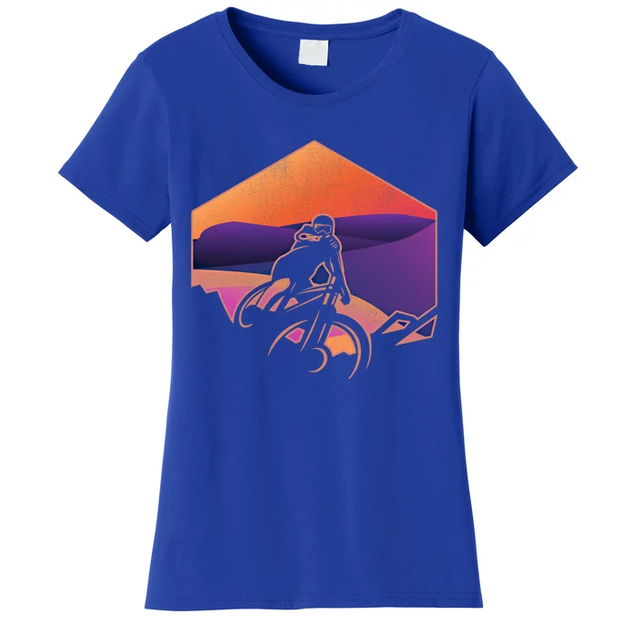 Funny Mountain Biking Art Mtb Mountain Biker Great Gift Women's T-Shirt