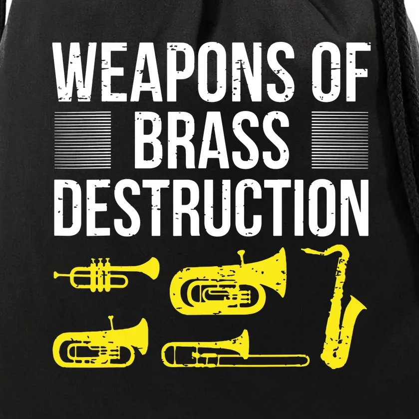 Funny Marching Band Trumpet Player Trombone Brass Band Music Drawstring Bag