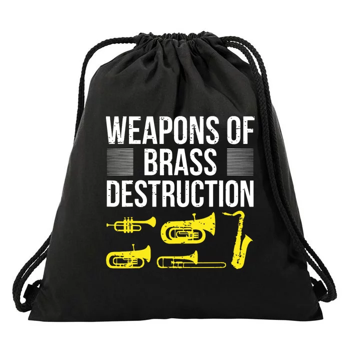 Funny Marching Band Trumpet Player Trombone Brass Band Music Drawstring Bag