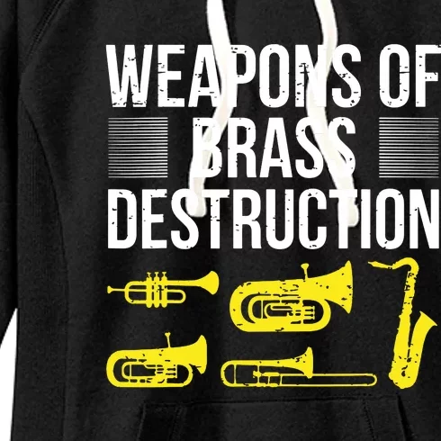 Funny Marching Band Trumpet Player Trombone Brass Band Music Women's Fleece Hoodie