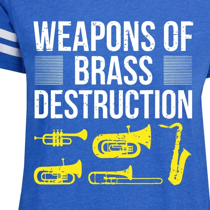 Funny Marching Band Trumpet Player Trombone Brass Band Music Enza Ladies Jersey Football T-Shirt