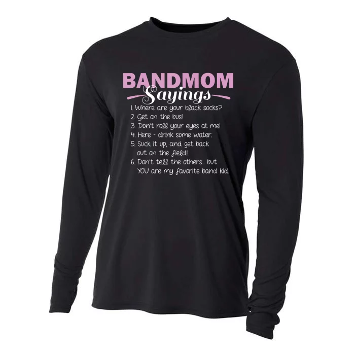 Funny Marching Band Music Fan Mom Music School Team Cooling Performance Long Sleeve Crew