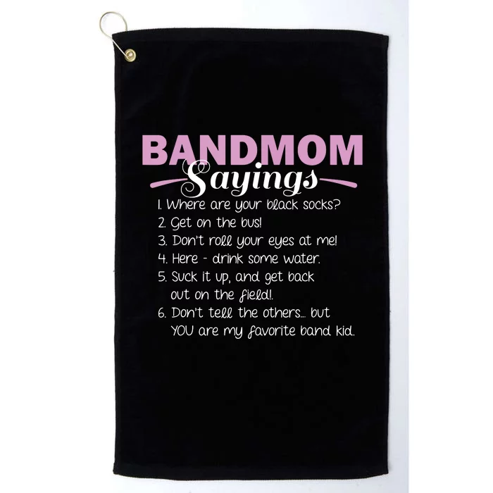 Funny Marching Band Music Fan Mom Music School Team Platinum Collection Golf Towel