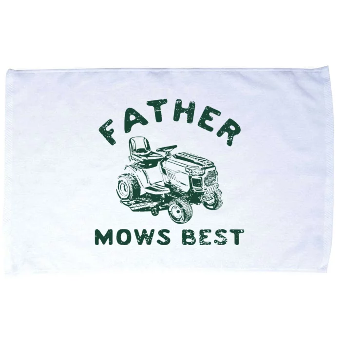 Father Mows Best Microfiber Hand Towel