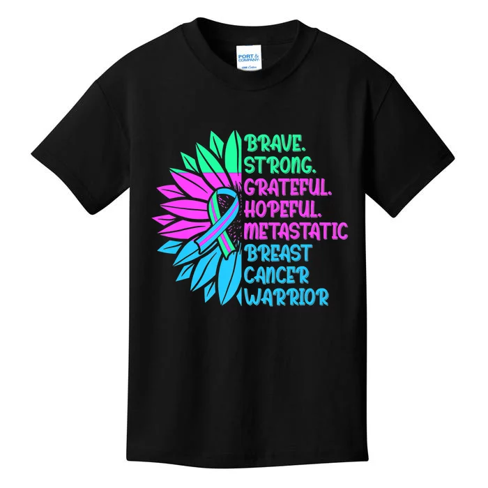 Funny Metastatic Breast Cancer Awareness Care Warrior Kids T-Shirt