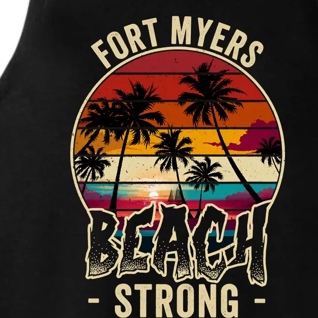 Fort Myers Beach Strong Community Strength Prayer Support Ladies Tri-Blend Wicking Tank