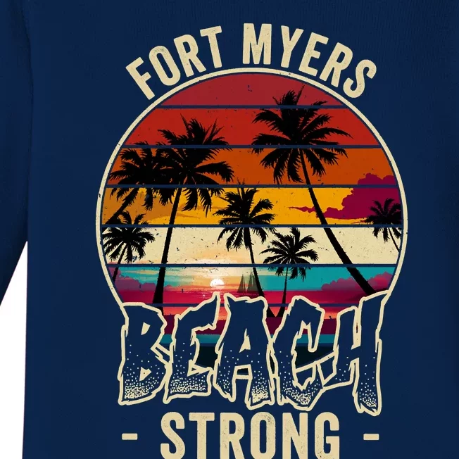 Fort Myers Beach Strong Community Strength Prayer Support Baby Long Sleeve Bodysuit