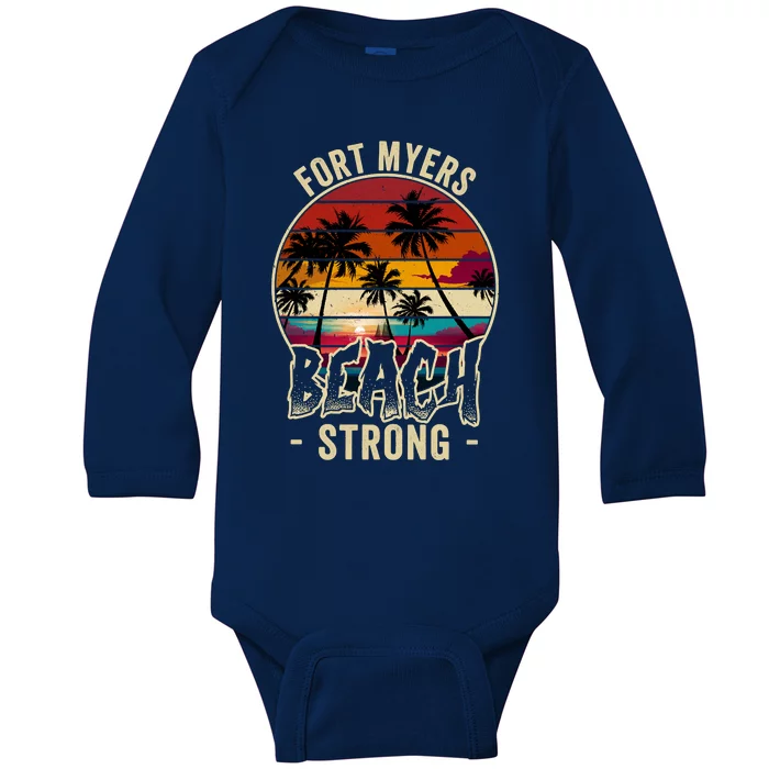 Fort Myers Beach Strong Community Strength Prayer Support Baby Long Sleeve Bodysuit