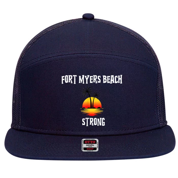 Fort Myers Beach Strong Community Strength Prayer Support 7 Panel Mesh Trucker Snapback Hat