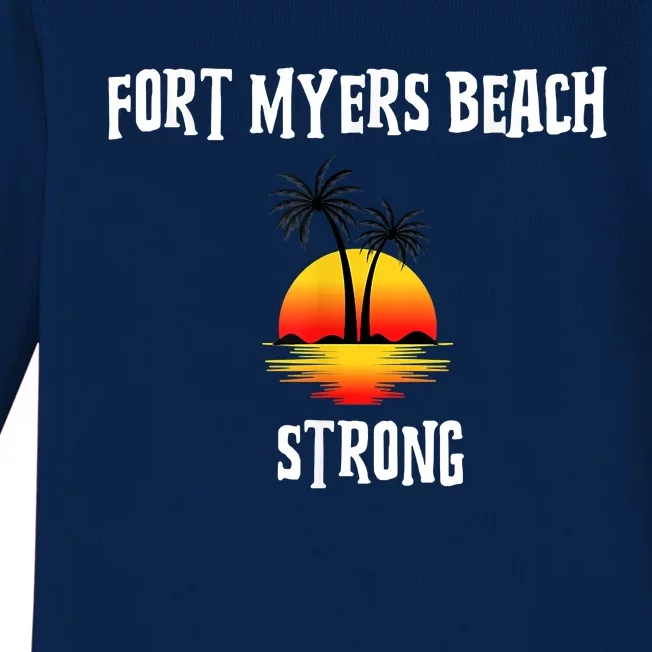 Fort Myers Beach Strong Community Strength Prayer Support Baby Long Sleeve Bodysuit