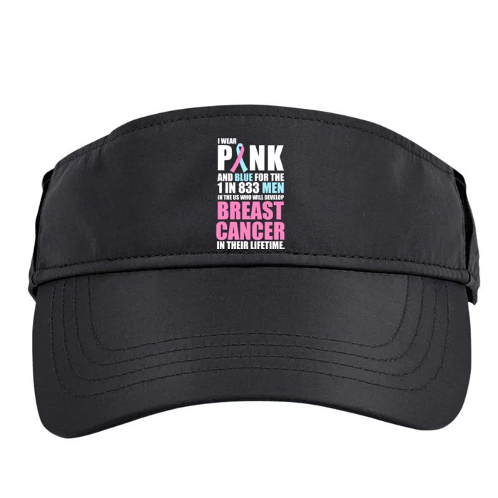 Fundraiser Male Breast Cancer Awareness Adult Drive Performance Visor