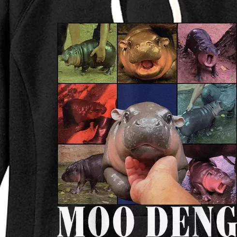 Funny Moodeng Baby Pygmy Hippo Cute Zoo For Family Women's Fleece Hoodie