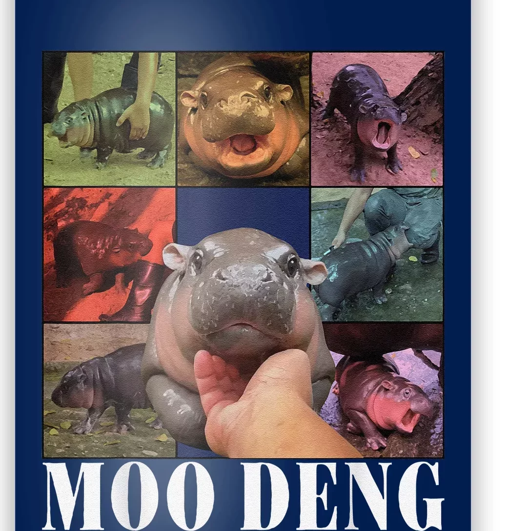 Funny Moodeng Baby Pygmy Hippo Cute Zoo For Family Poster