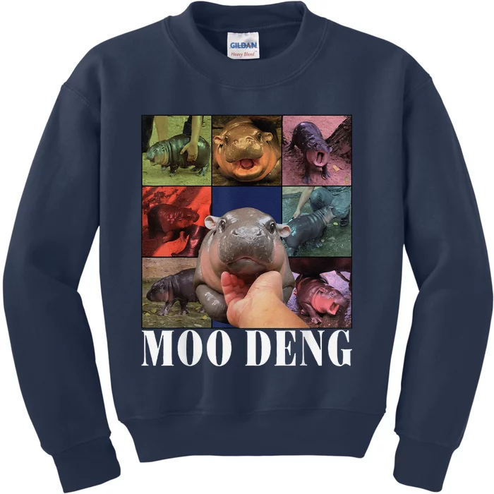 Funny Moodeng Baby Pygmy Hippo Cute Zoo For Family Kids Sweatshirt