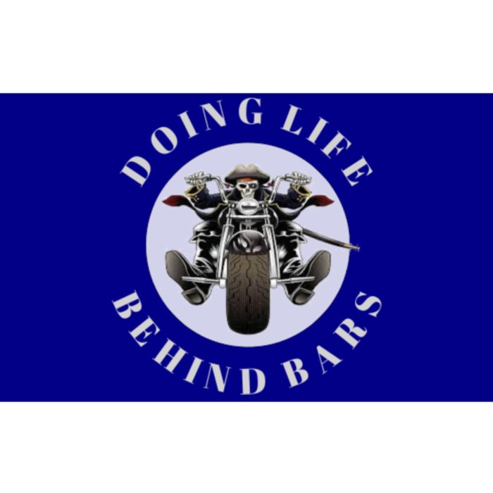 Funny Motorcycle Biker Doing Life Behind Bars Cool Gift Bumper Sticker