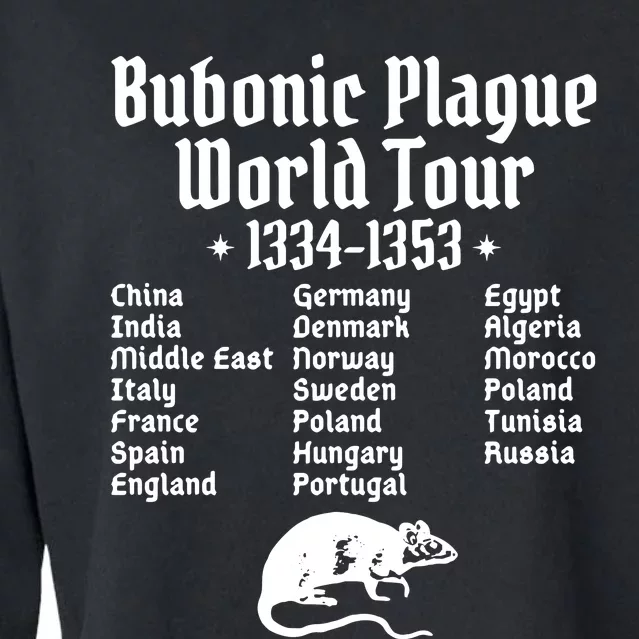 Funny Meme Bubonic Plague Cropped Pullover Crew