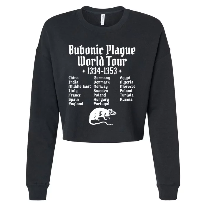 Funny Meme Bubonic Plague Cropped Pullover Crew